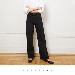 Loup Francois Black Wide Leg Women's Jeans